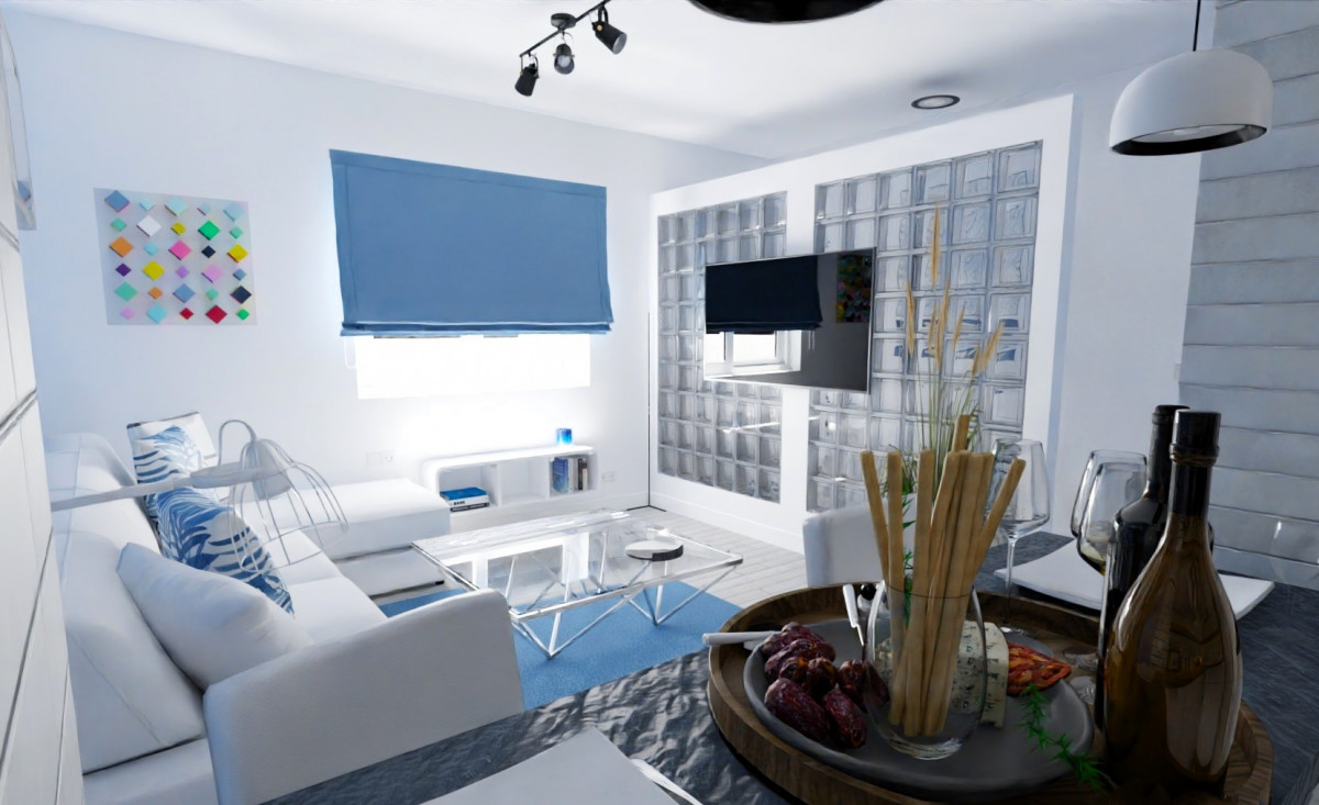 Infografía 3D de un Espacioso Salón Comedor Cocina para Inspirar tu Diseño Interior. Visualiza el tuyo con Infografía de J Capmany Profesional 3D: