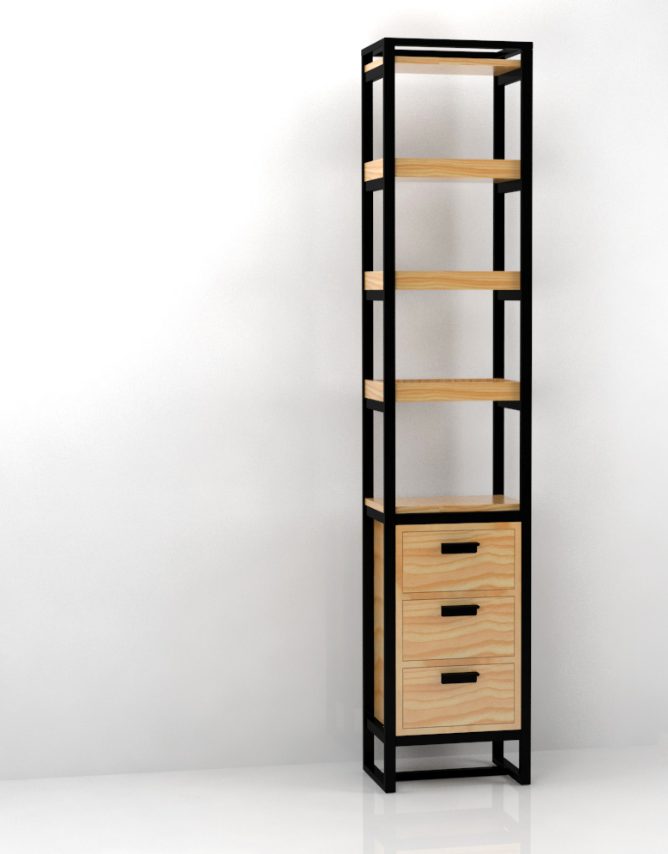 Estantería 3D: Organización Elevada con Estilo. Infografía 3d y renders de J Capmany