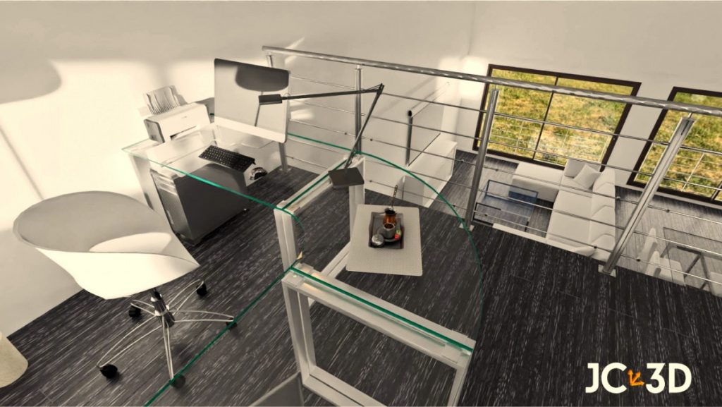 Loft moderno en polígono industrial. J. Capmany Profesional 3D. Infografías 3D para interiorismo, arquitectura e inmobiliarias.