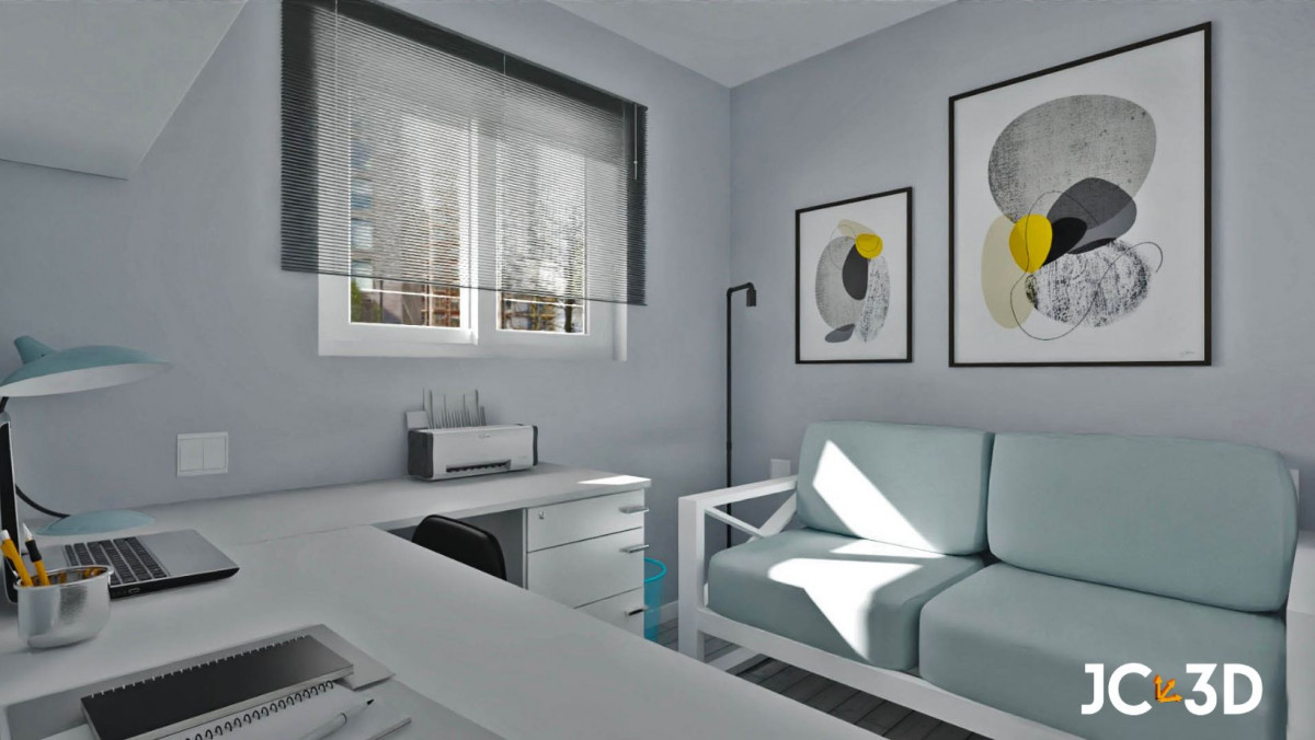Infografía 3D de una Habitación Versátil con Diseño Personalizado. Soluciones integrales con J Capmany Profesional 3D
