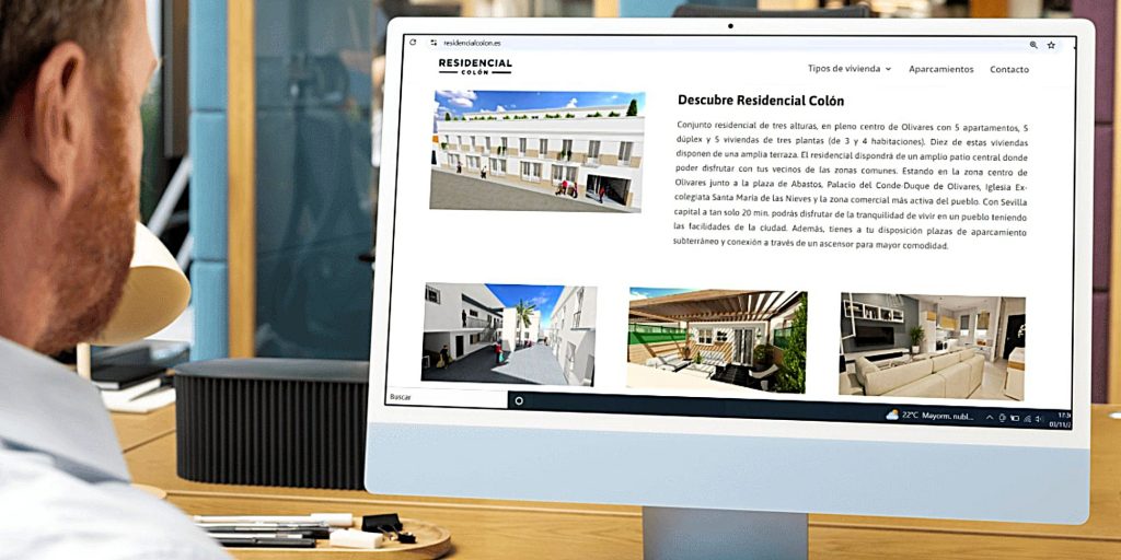 Página web del Residencial Colón con diseño intuitivo y atractivo por J Capmany Profesional 3D