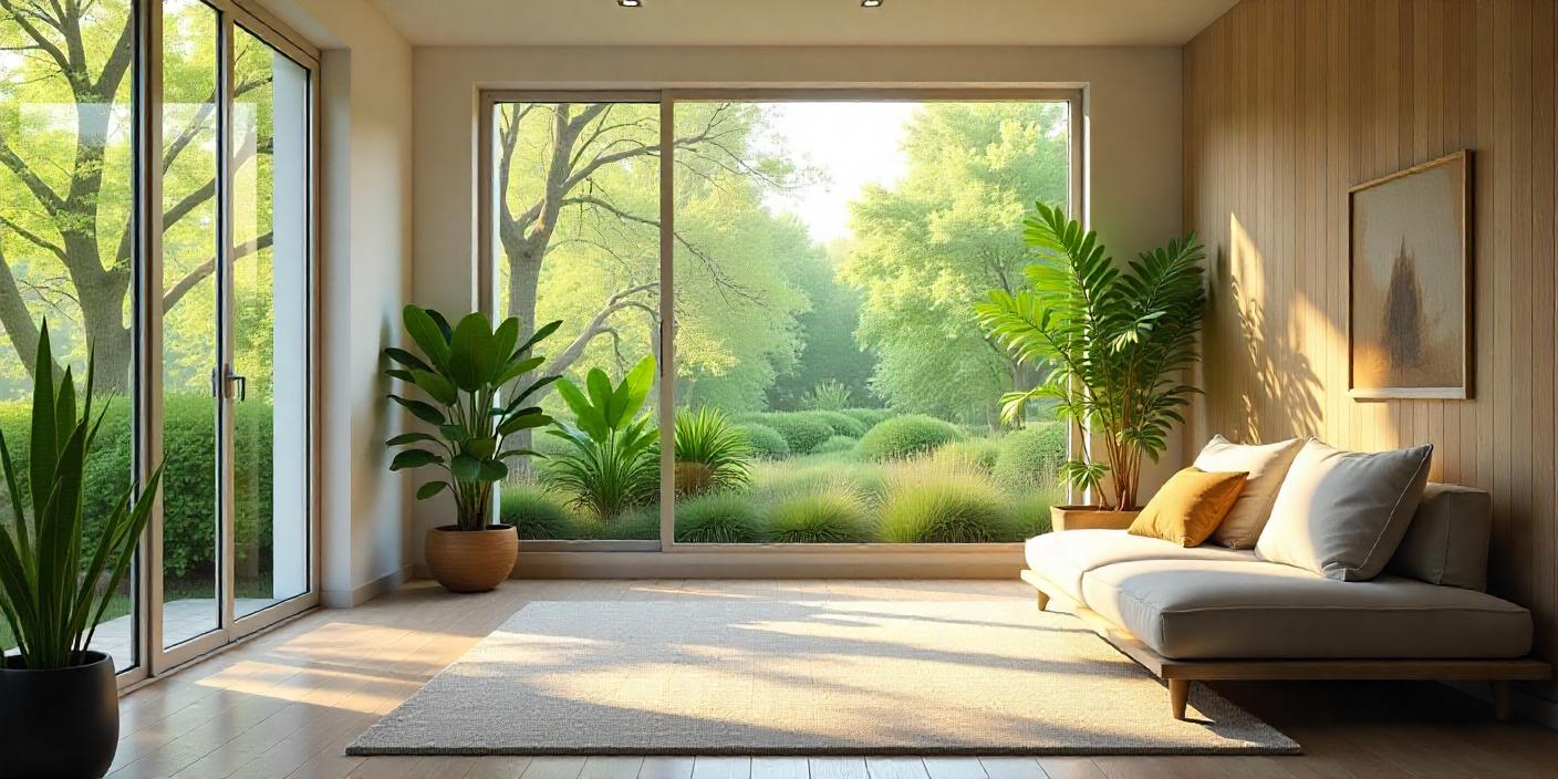 Esta imagen representa el Futuro del Diseño Integración de Tecnología y Sostenibilidad en Espacios Habitables